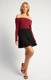 THE AVA PLEATED MINI SKIRT